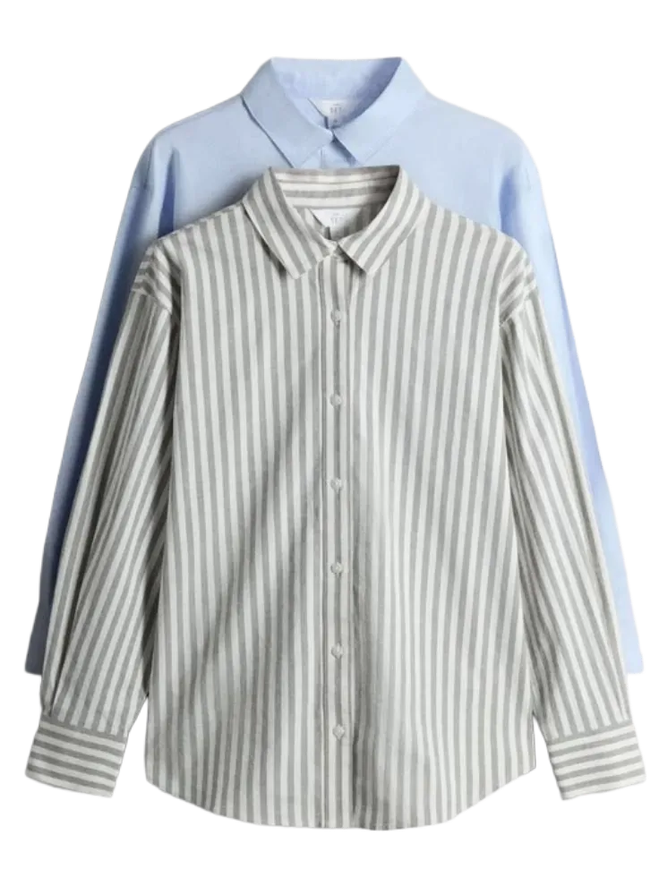 Crisp white work shirts professionally pressed in Dubai